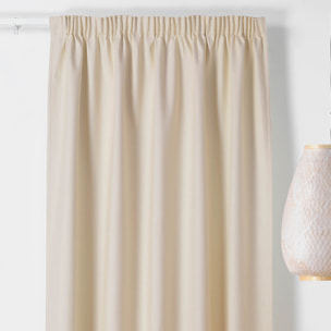 Rideau occultant galon fronceur  - Effet chiné - Ivoire