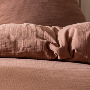Housse de couette unie en coton, GAZE DE COTON