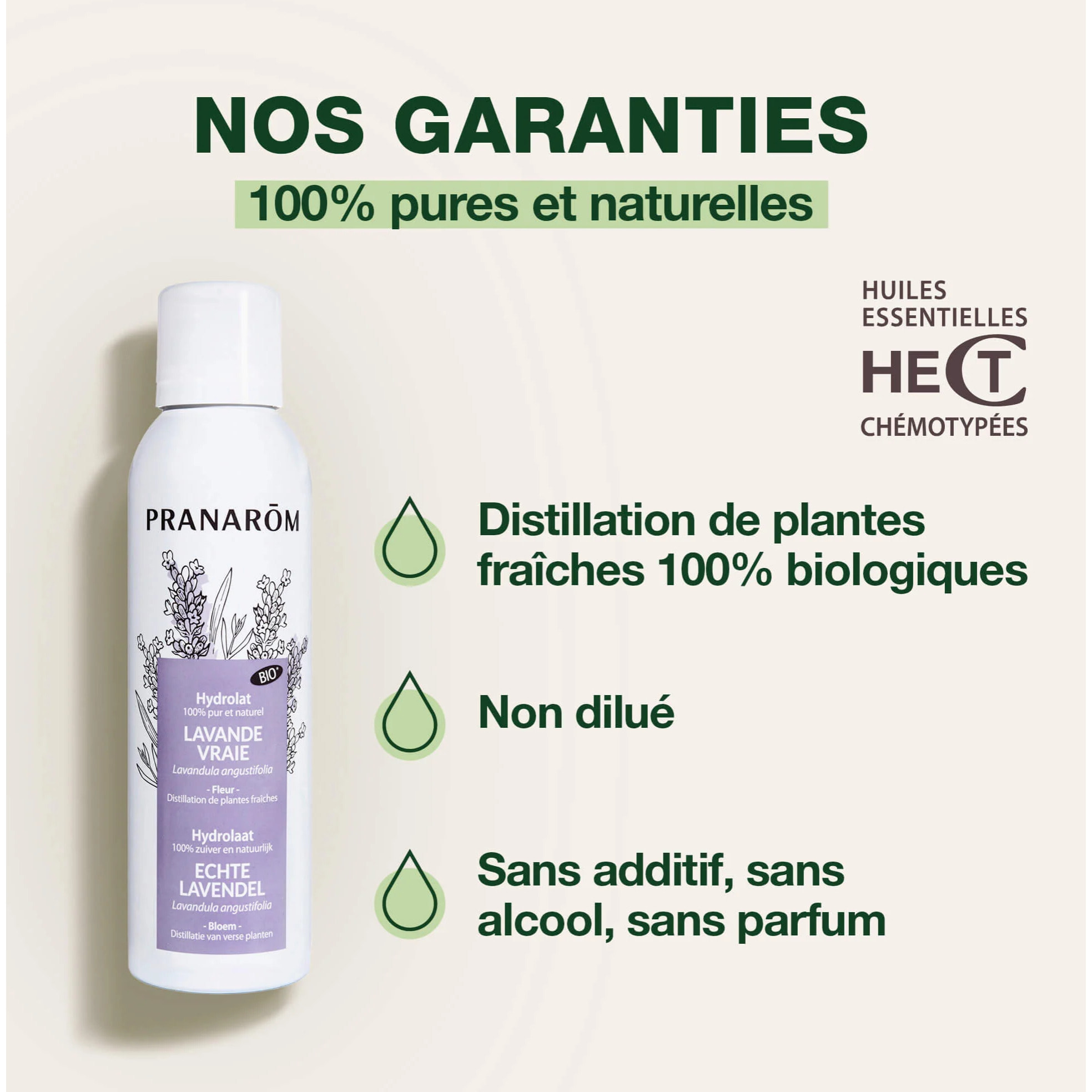 Pranarom - Hydrolat de Lavande Vraie - Bio - 150 ml