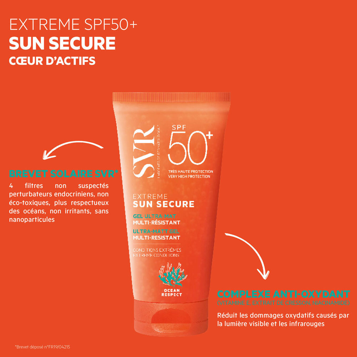 Sun Secure Extrême SPF50+  - Gel Ultra Mat Multi-Résistant 50 ml