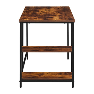 Scrivania moderna industrial con 2 ripiani 120x60x75 cm - Tyler
