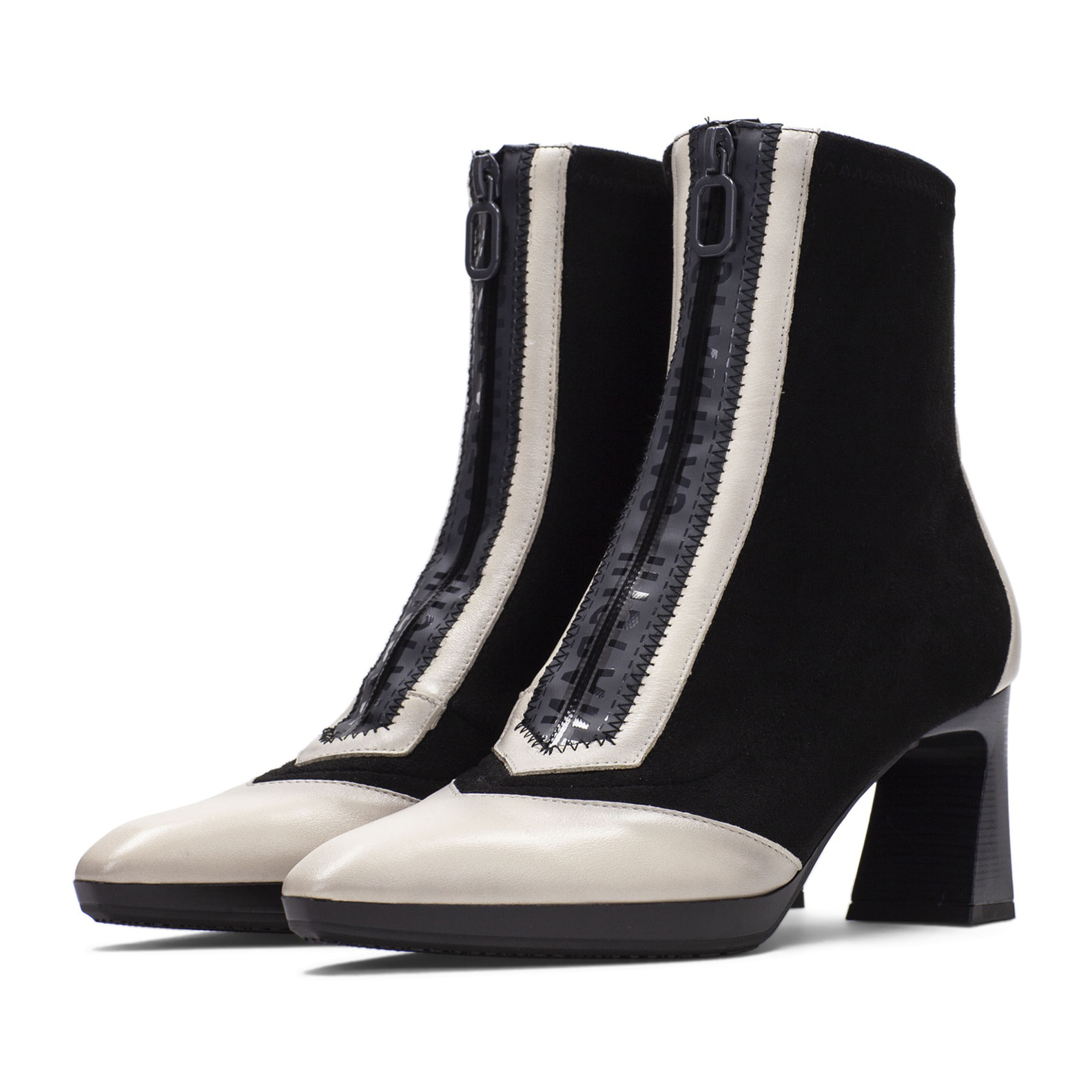 Botin Atlanta Negro blanco 7 cm