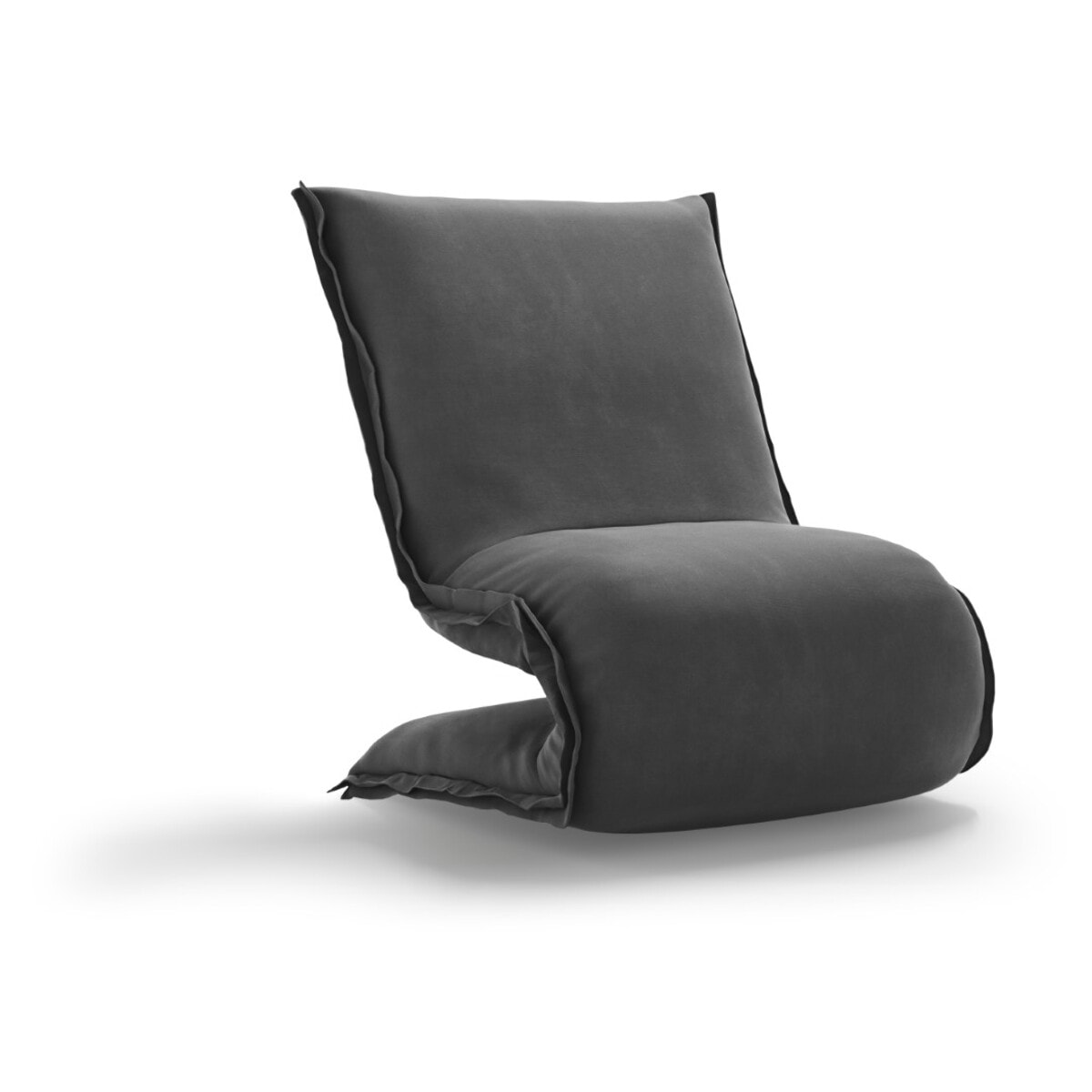 Fauteuil "Adeline" en velours gris foncé