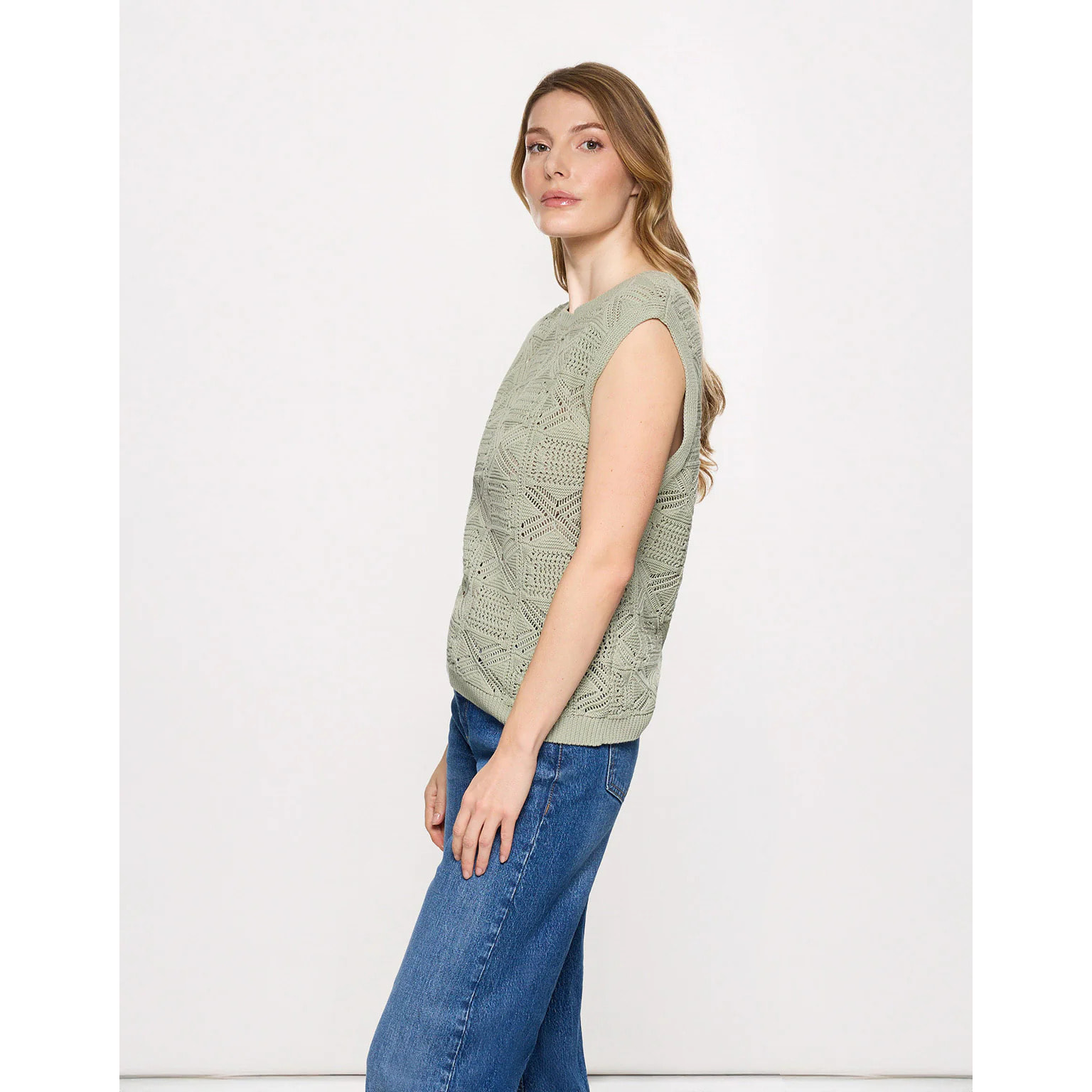 Camiseta de Punto Calado Verde - Grapi