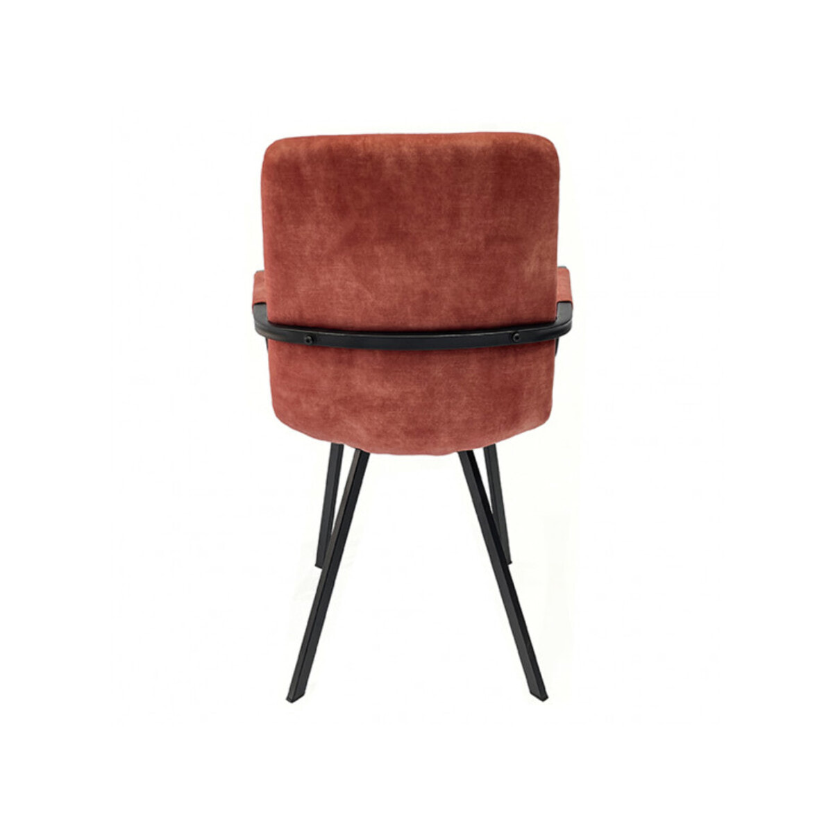 Fauteuil capitonné en velours avec accoudoirs - HERBY