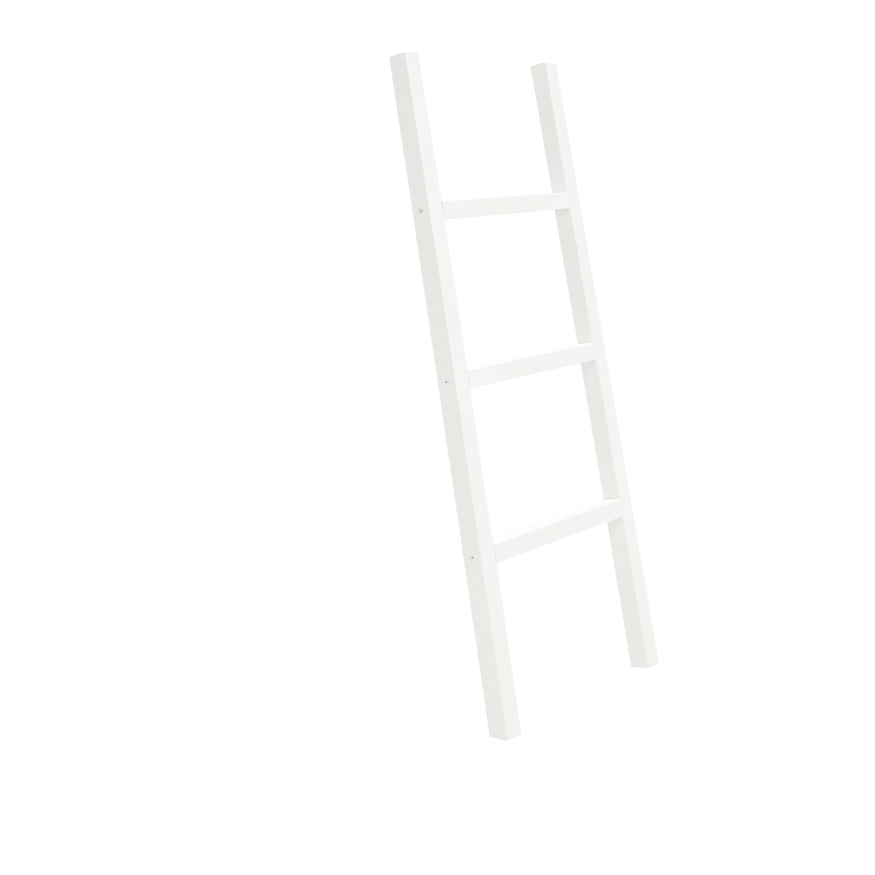 Escalera de madera maciza color blanco de 41x118x4cm Alto: 118 Largo: 41 Ancho: 3.5