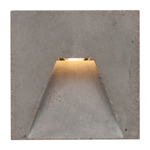 FORLIGHT EMPOTRABLE DE PARED IP65 TAKE LED 1.9 BLANCO CÁLIDO - 3000K ON-OFF CEMENTO 135