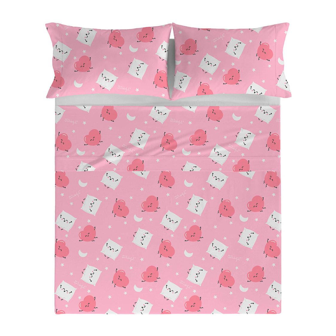 Sábana encimera Mr.Wonderful Corazones - 100% algodón -