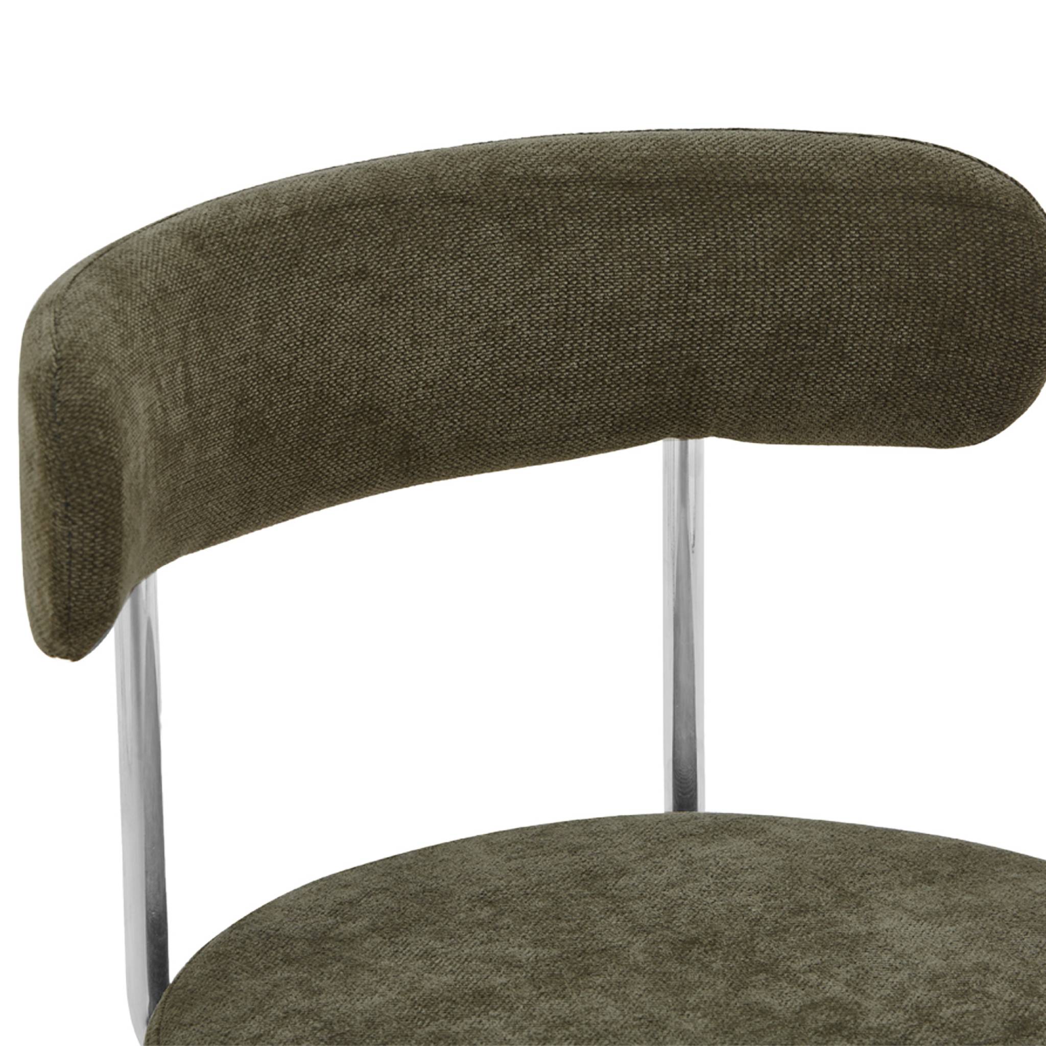 Chaise de bureau vintage à roulettes tissu ANGELA