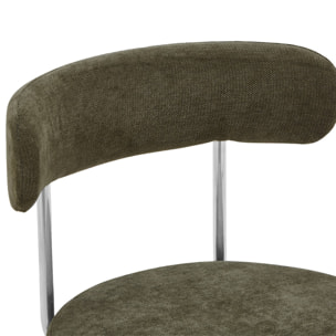Chaise de bureau vintage à roulettes tissu ANGELA