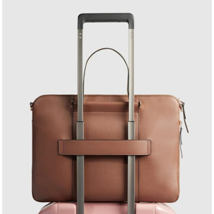 Piquadro Borsa da lavoro porta pc e porta iPad® con protezioni antiurto e anti RFID, espandibile