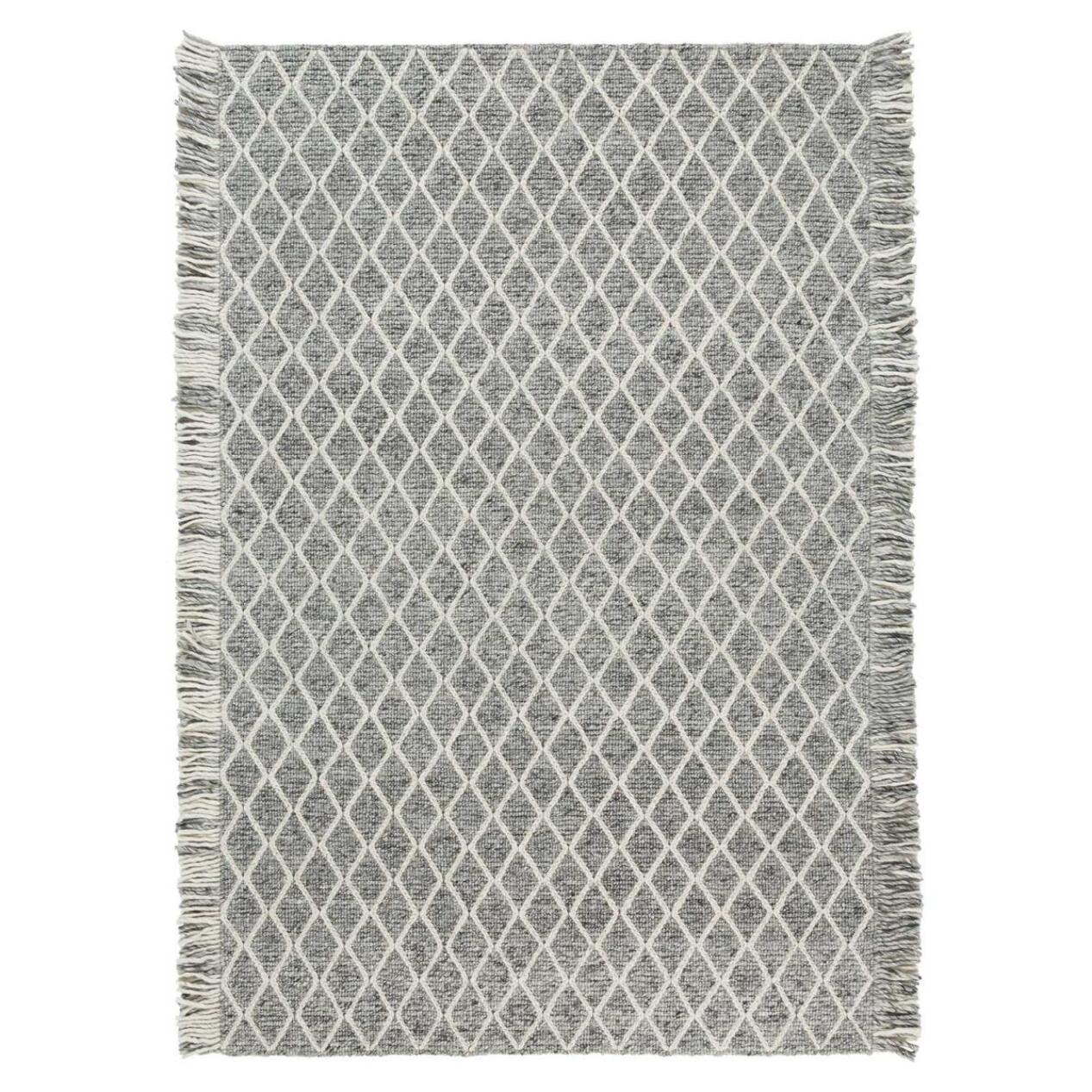 Tapis salon et chambre fait main en laine motif scandinave WAXE