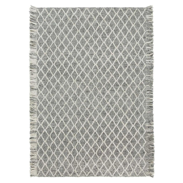 Tapis salon et chambre fait main en laine motif scandinave WAXE