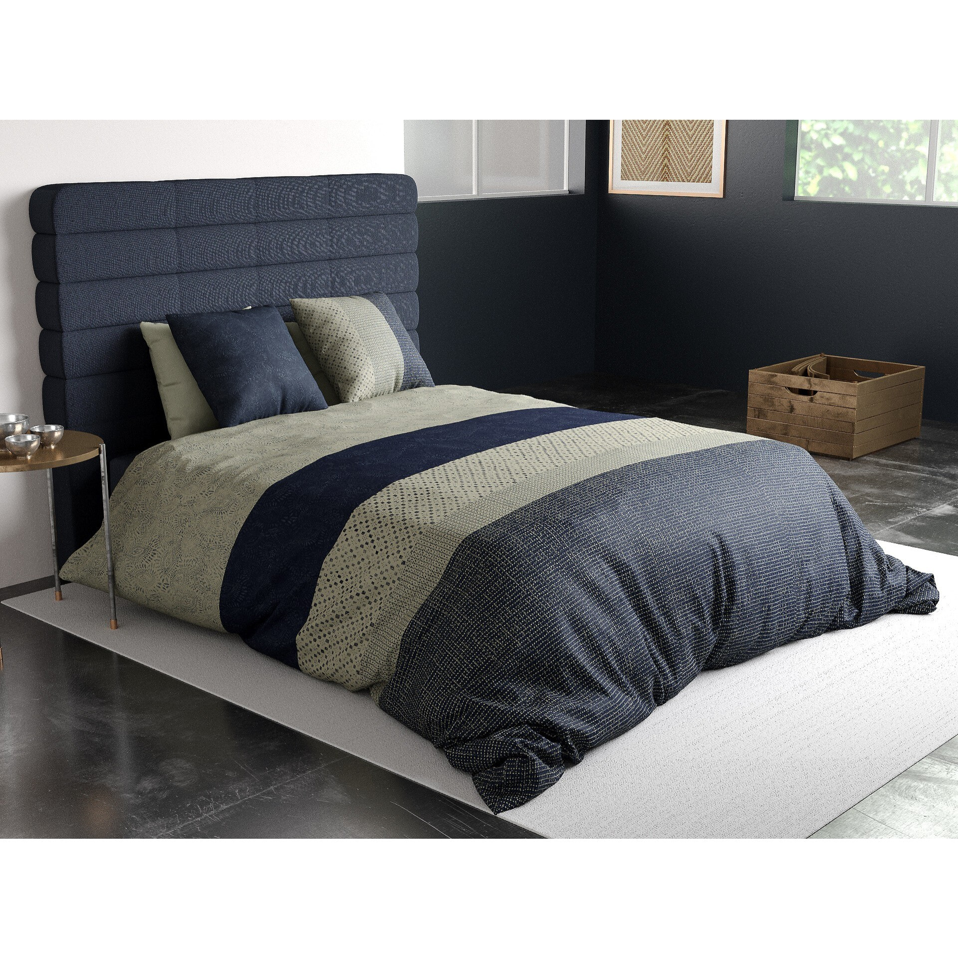 Parure housse de couette imprimée + 2 taies Crepuscule