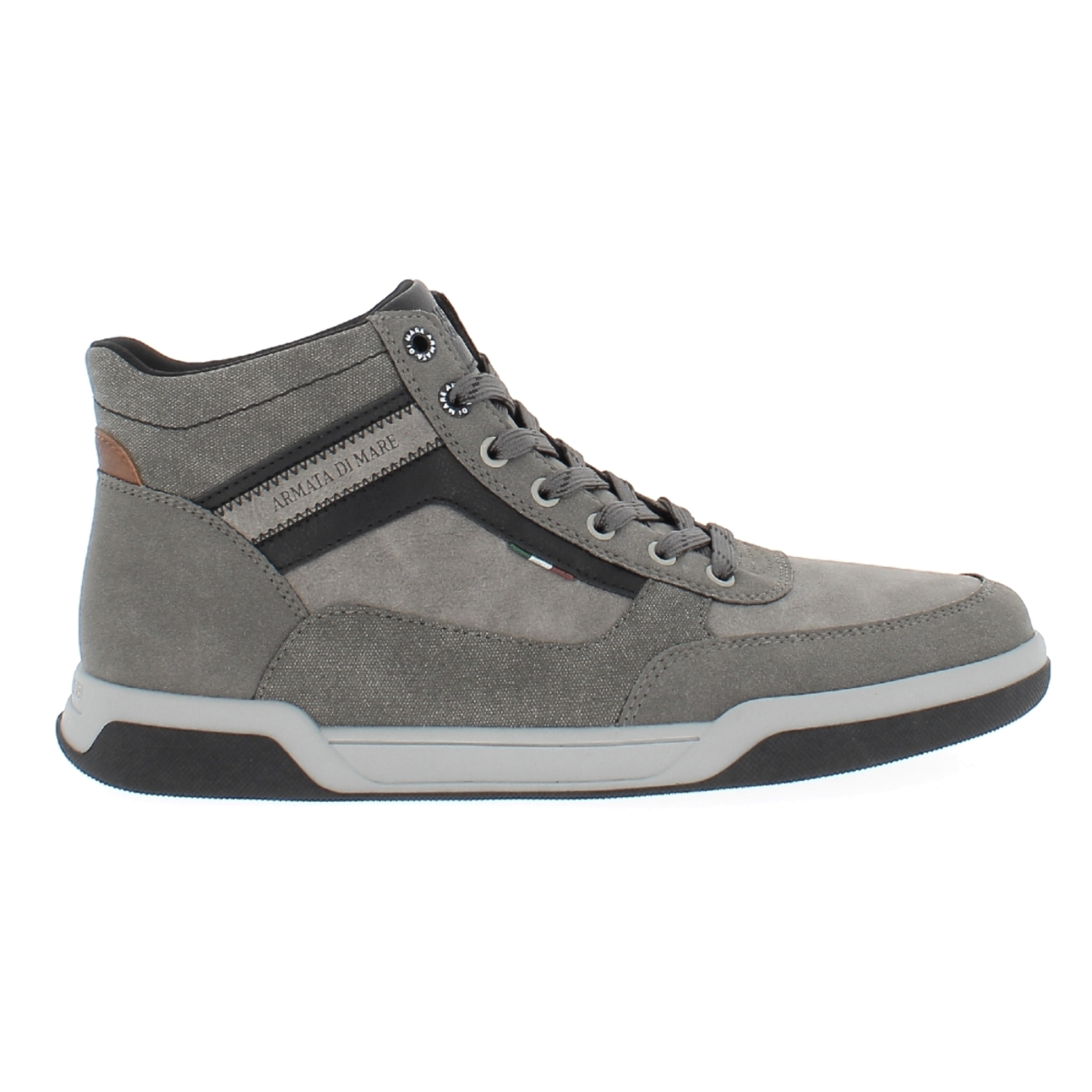 Armata di Mare Scarpe Uomo Stivaletti Casual Stringati con Soletta Rimovibile in Memory Foam AMU W24M617 Grey