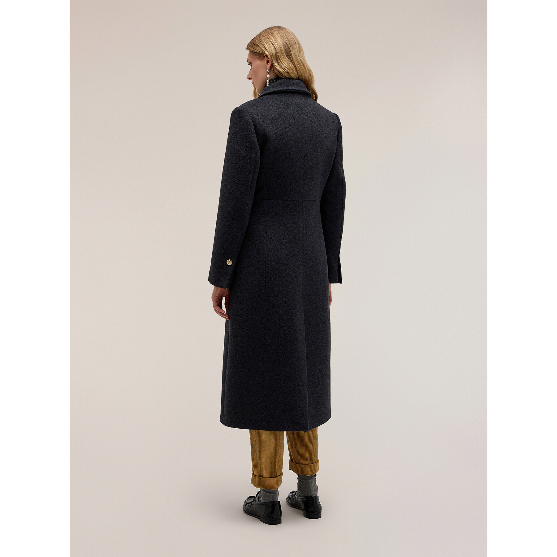 Motivi - Cappotto doppiopetto in panno misto lana - Grigio