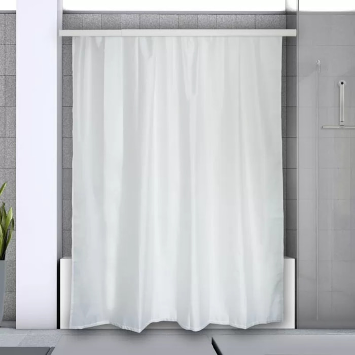 Barre tringle pour rideau de douche d'angle à  fixer en Alu SURPRISE 80x80cm Blanc Spirella