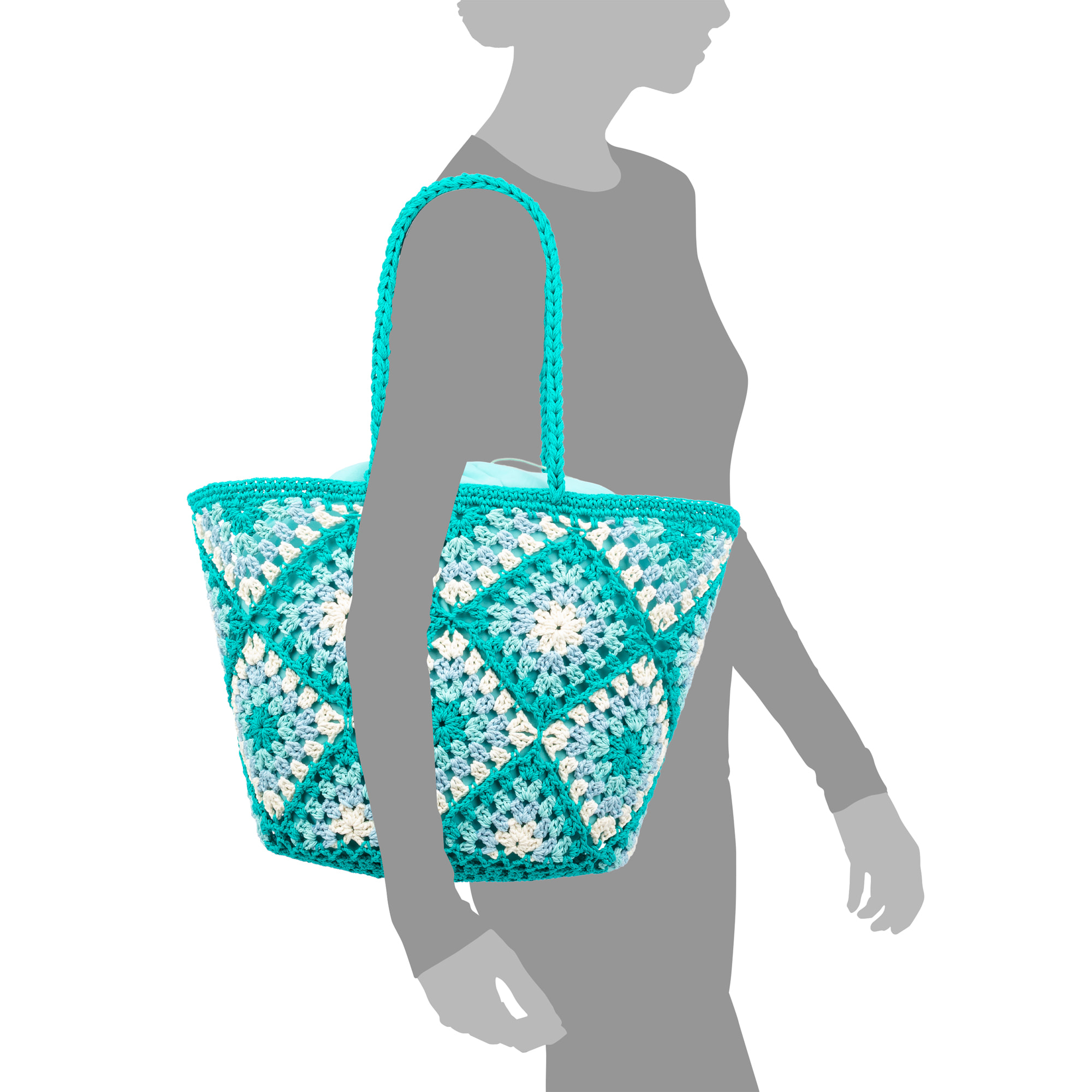 Zenson borsa a spalla donna. Realizzata in cotone.