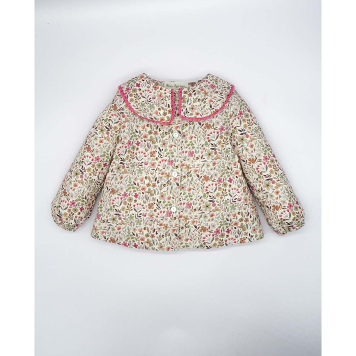 BLUSA CUELLO MARINERO FLORES FUCSIA