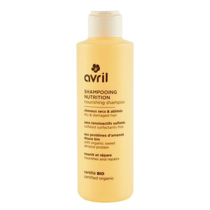 Shampooing Nutrition - Cheveux Secs & Abîmés - 250ml Certifié Bio - Shampooing Nutrition pour Cheveux Secs & Abîmés Certifié Bio