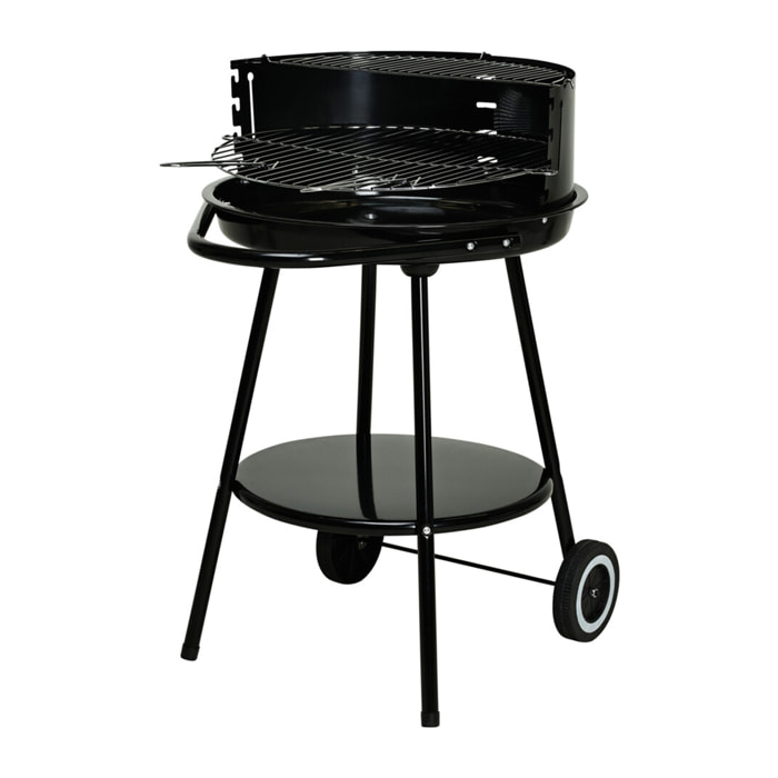 Barbacoa redonda Vaggan de 51cm con cuenco esmaltado y accesorios