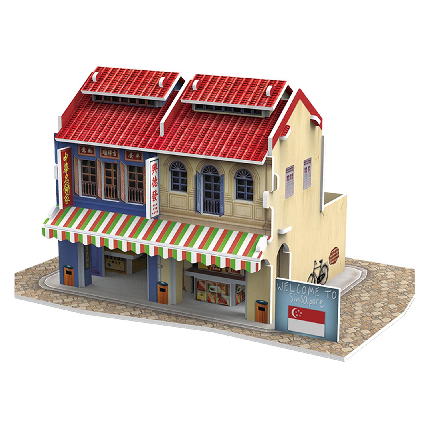 Puzzle 3D WORLD STYLE SINGAPUR Casa tradicional