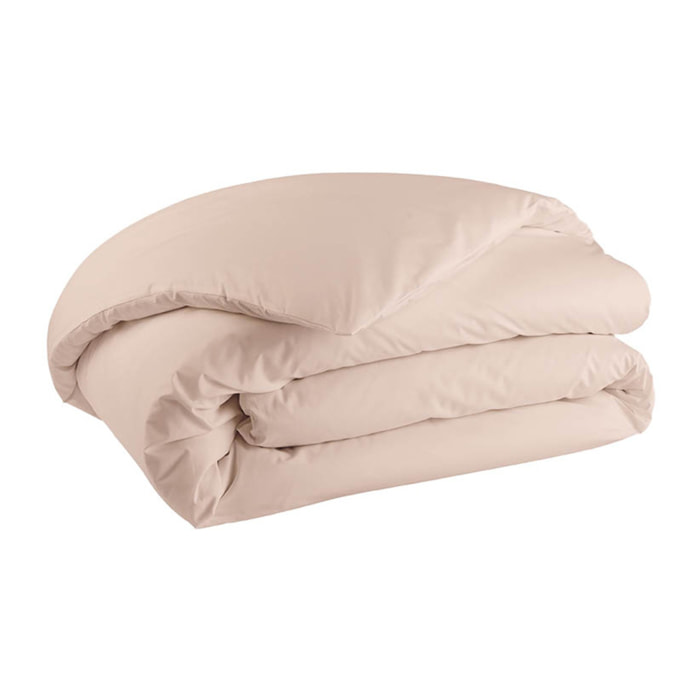 Parure de lit Housse de couette + Taies rectangles en percale de coton, PREMIÈRE, Rose Lingerie