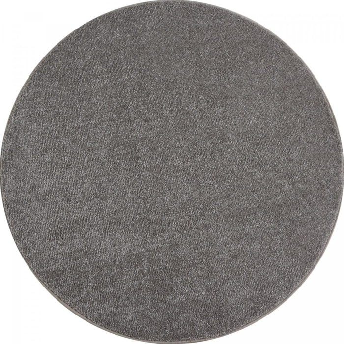 Tapis rond tissé motif uni JUFO