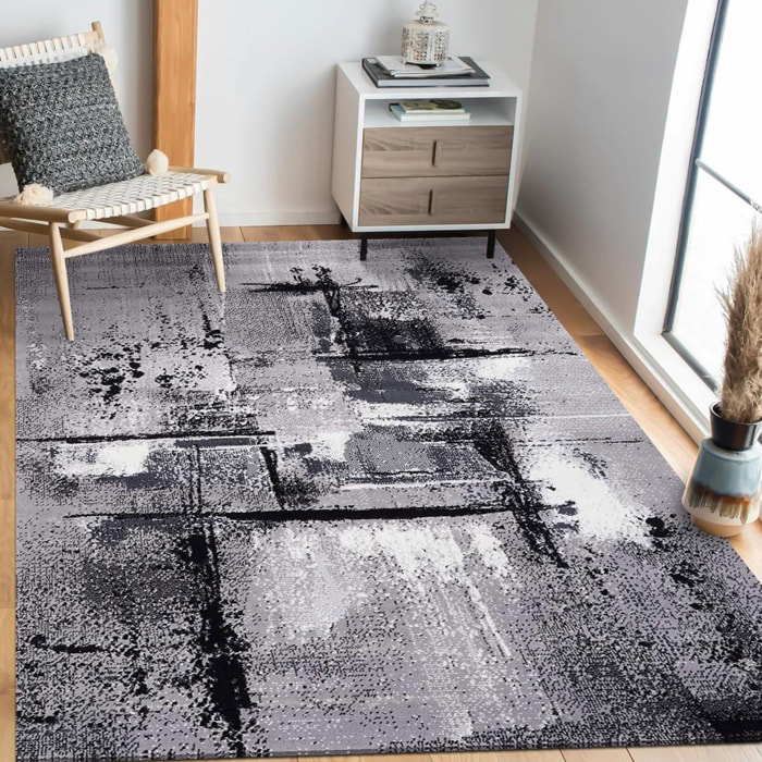 Tapis salon et chambre tissé motif abstrait LOLE