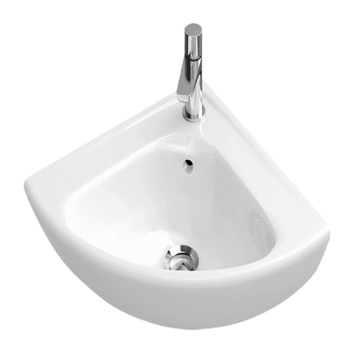 Lave-mains d'angle compact 41,5x41,5cm O.Novo blanc