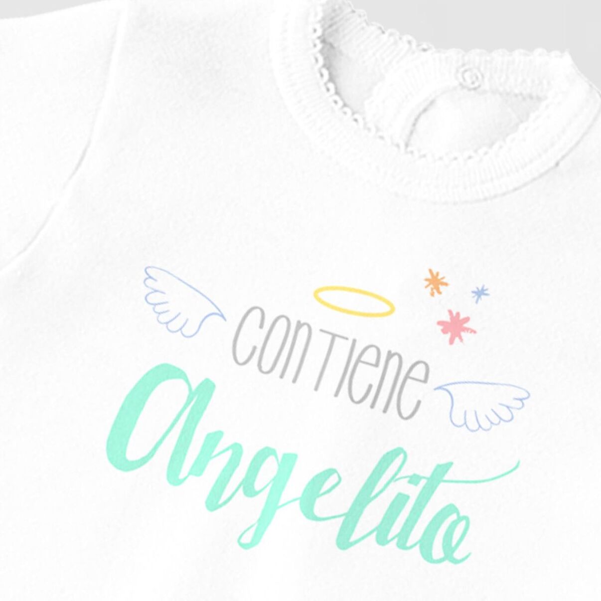 Conj Estampado Frase C Blanco Talla Nac