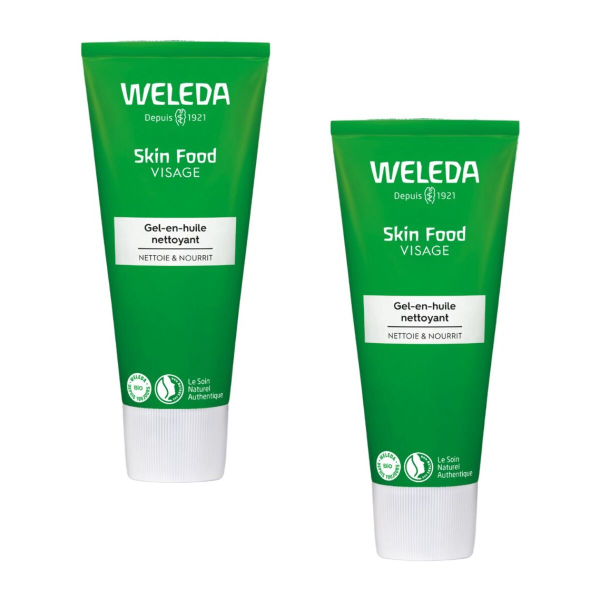 WELEDA -  Duo Skin Food Gel-en-huile nettoyant - 2*75ml