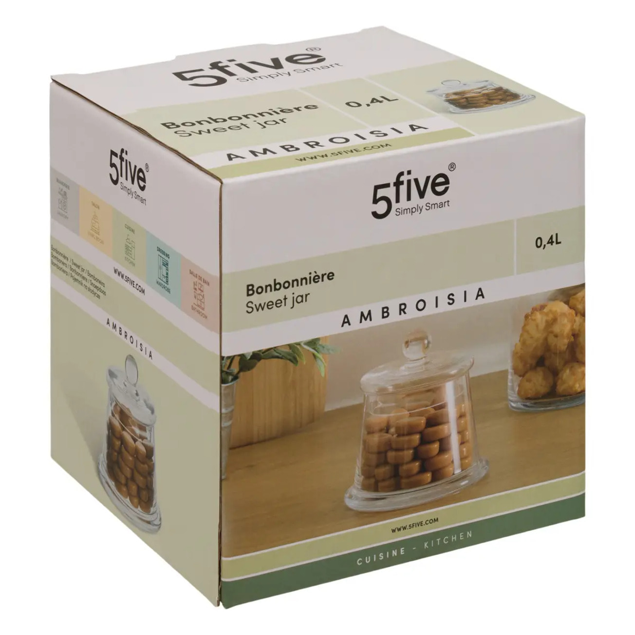 Bonbonnière Ambroisia ronde 0,4L transparent