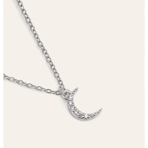 Collana Over the Moon in Argento