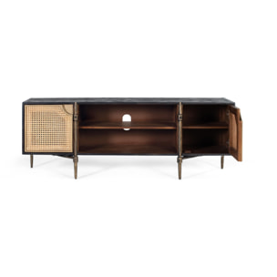Mueble TV de Madera de Mango 150 Cm Estilo Contemporáneo Artesanal