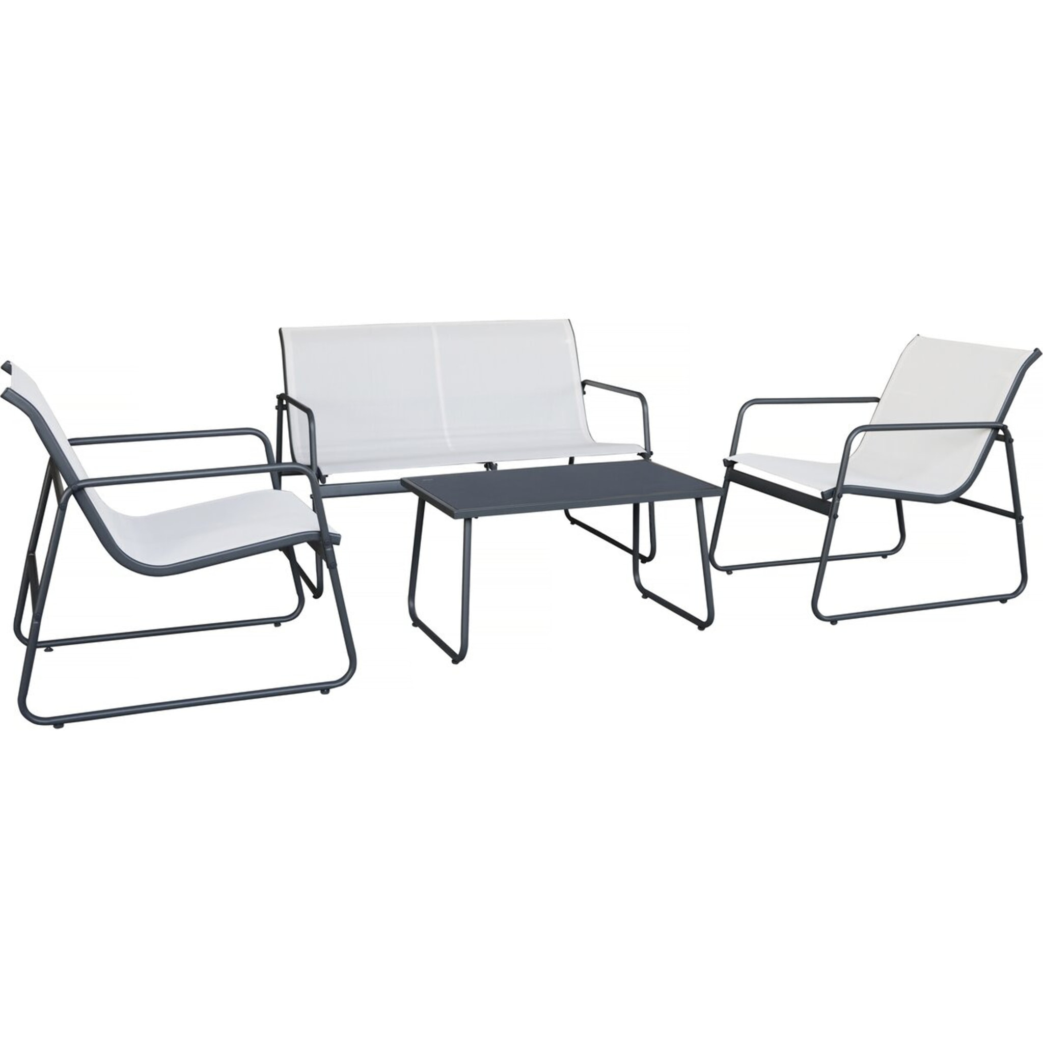 Salon de jardin en métal "Fortaleza" - 4 places - Beige