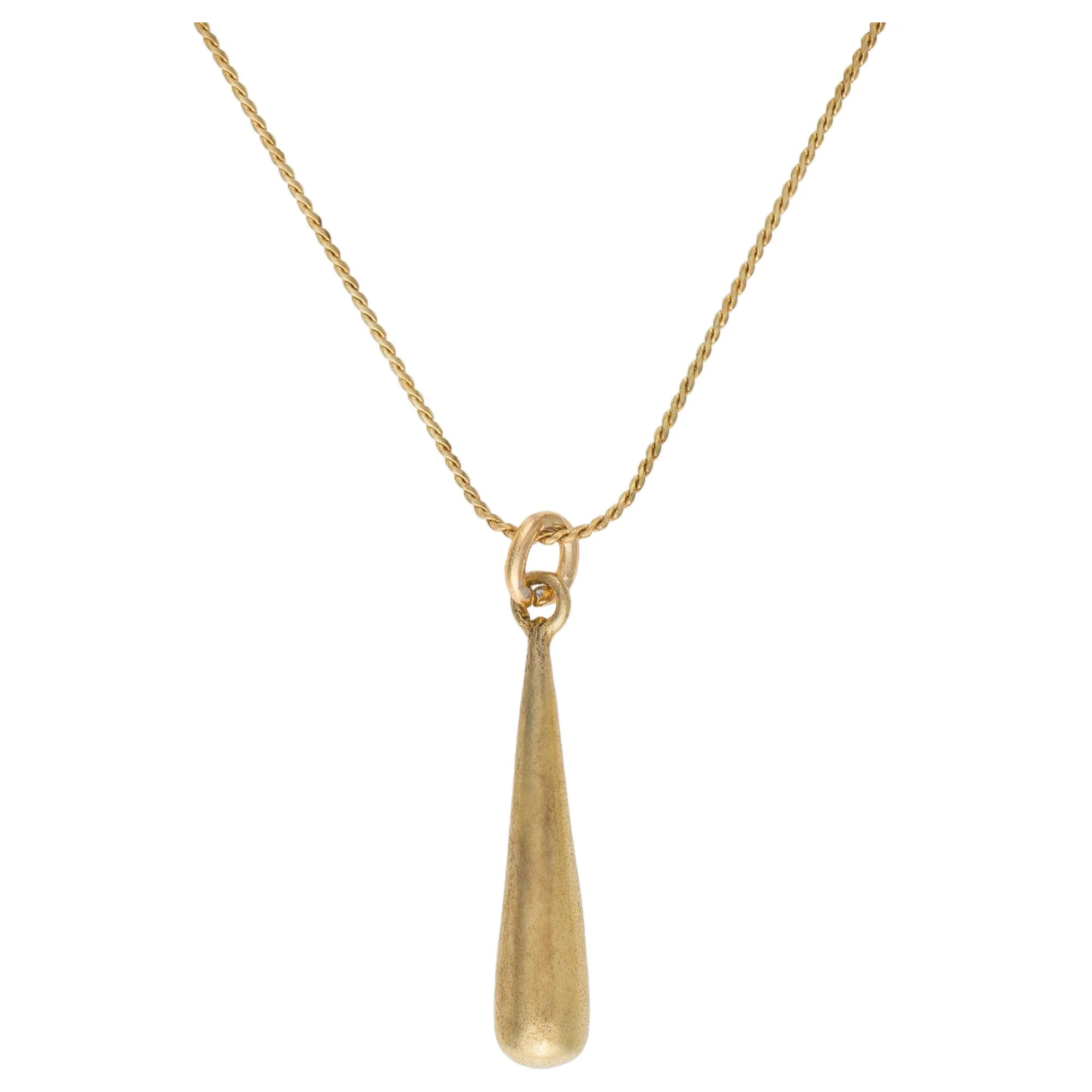 Gargantilla colgante dorado chapado"fine-drop"