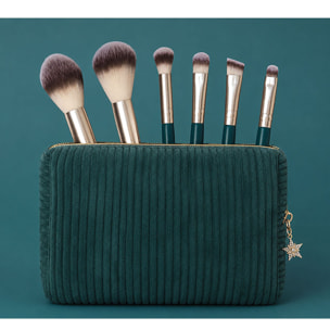 Glow Vibe - Coffret Collection Pinceaux Maquillage + Pochette