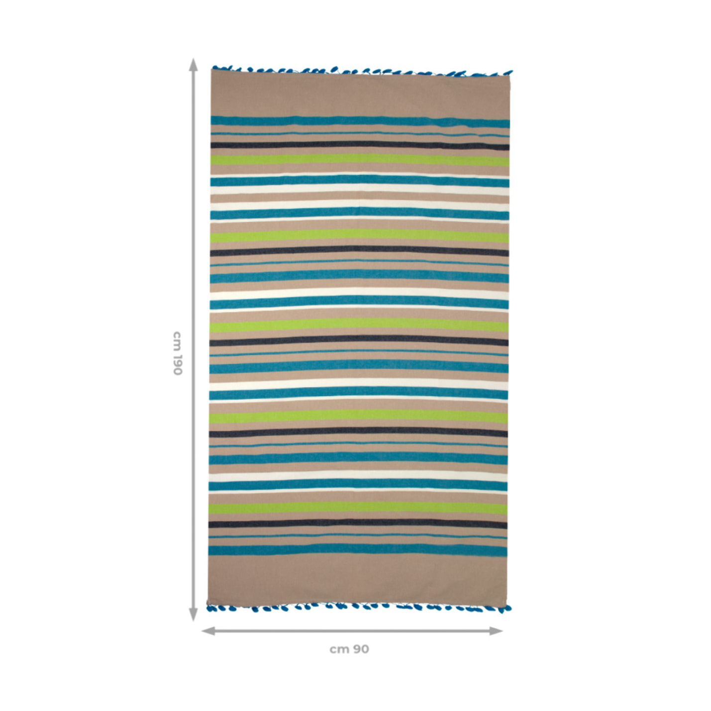 Telo Mare Fouta Modello Kenya Con Pon Pon