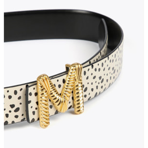 Cintura double face stampa dalmata