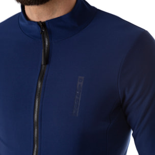 Chaqueta ciclista hombre manga larga azul marino