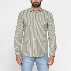 CAMICIA SLIM FIT IN COTONE ELASTICIZZATO