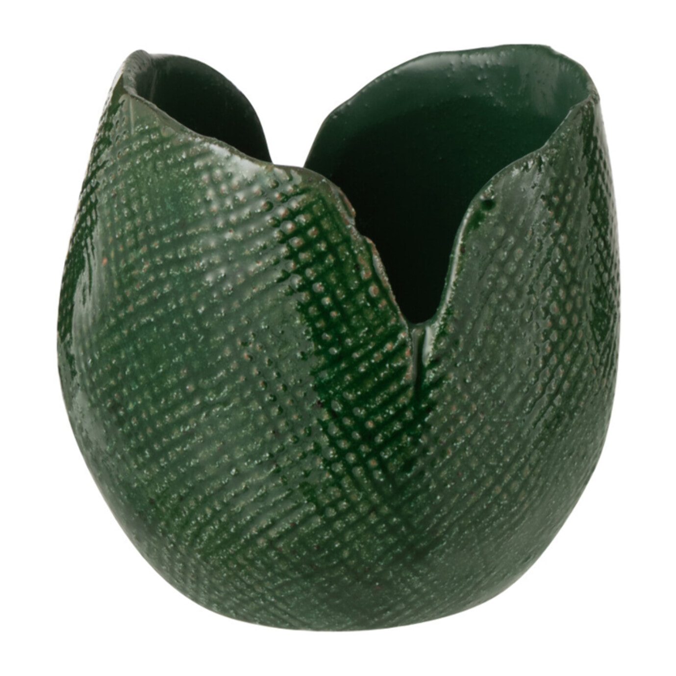 J-Line Vase Thibault - céramique - vert foncé - small