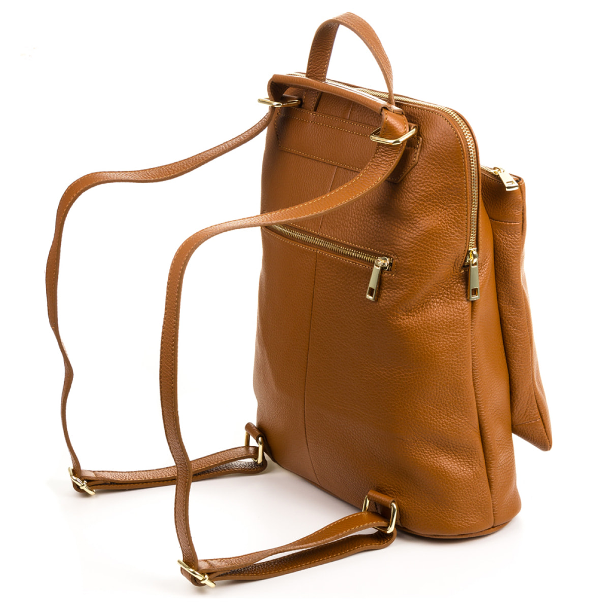 Eva Bolso mochila Mujer.Piel auténtica Dollaro