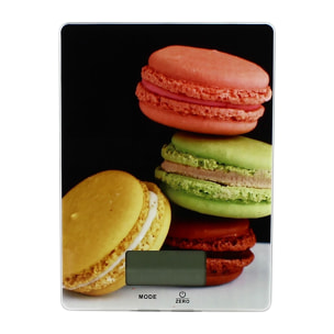 Balance de cuisine électronique avec décor macarons JADE