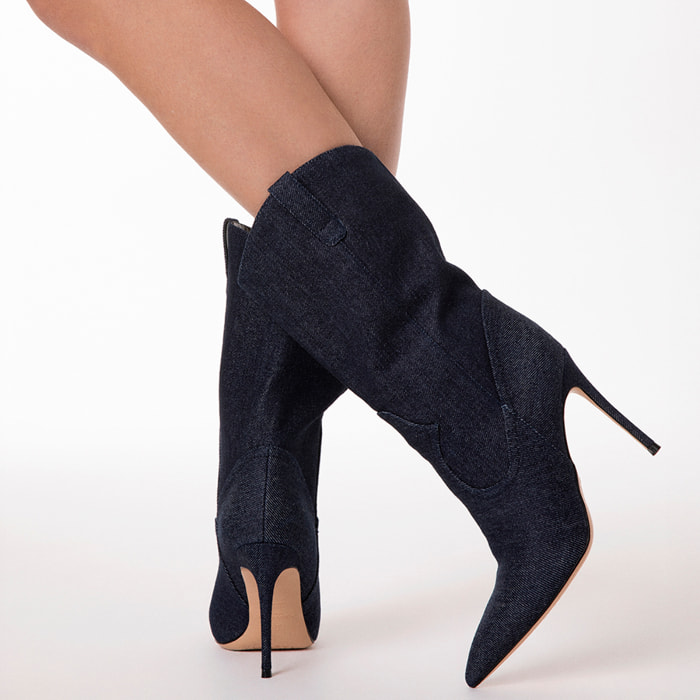 Tronchetti jeans tacco 10 cm