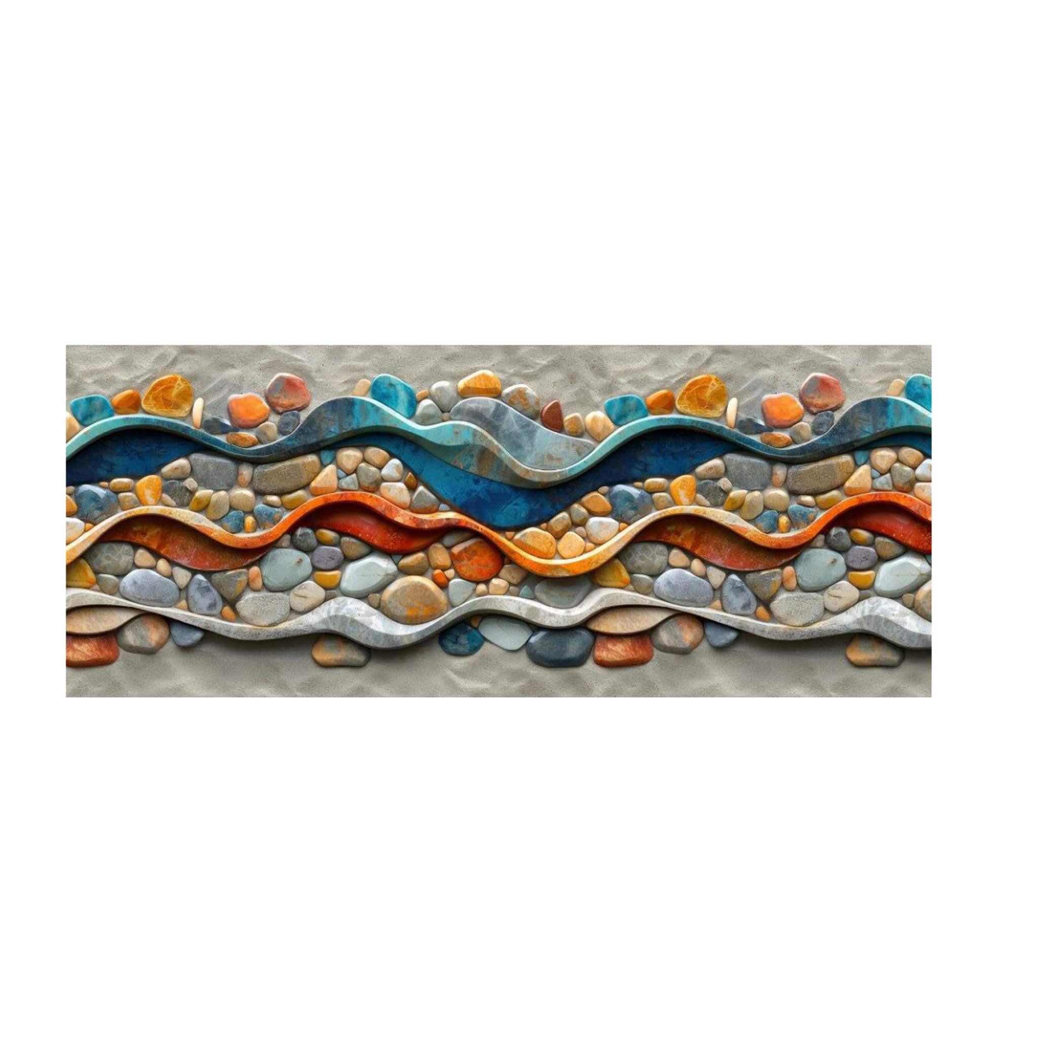 Tappeto Passatoia Cucina Disegno Sabbia