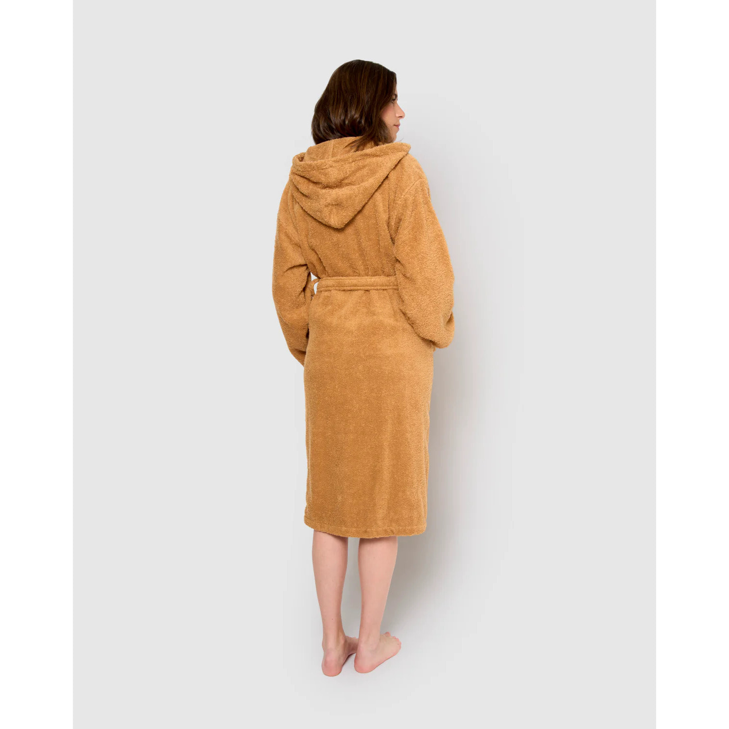 Albornoz capucha 450gr unisex ocre