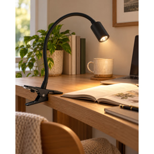 FRINGE Lampada con morsetto Nero