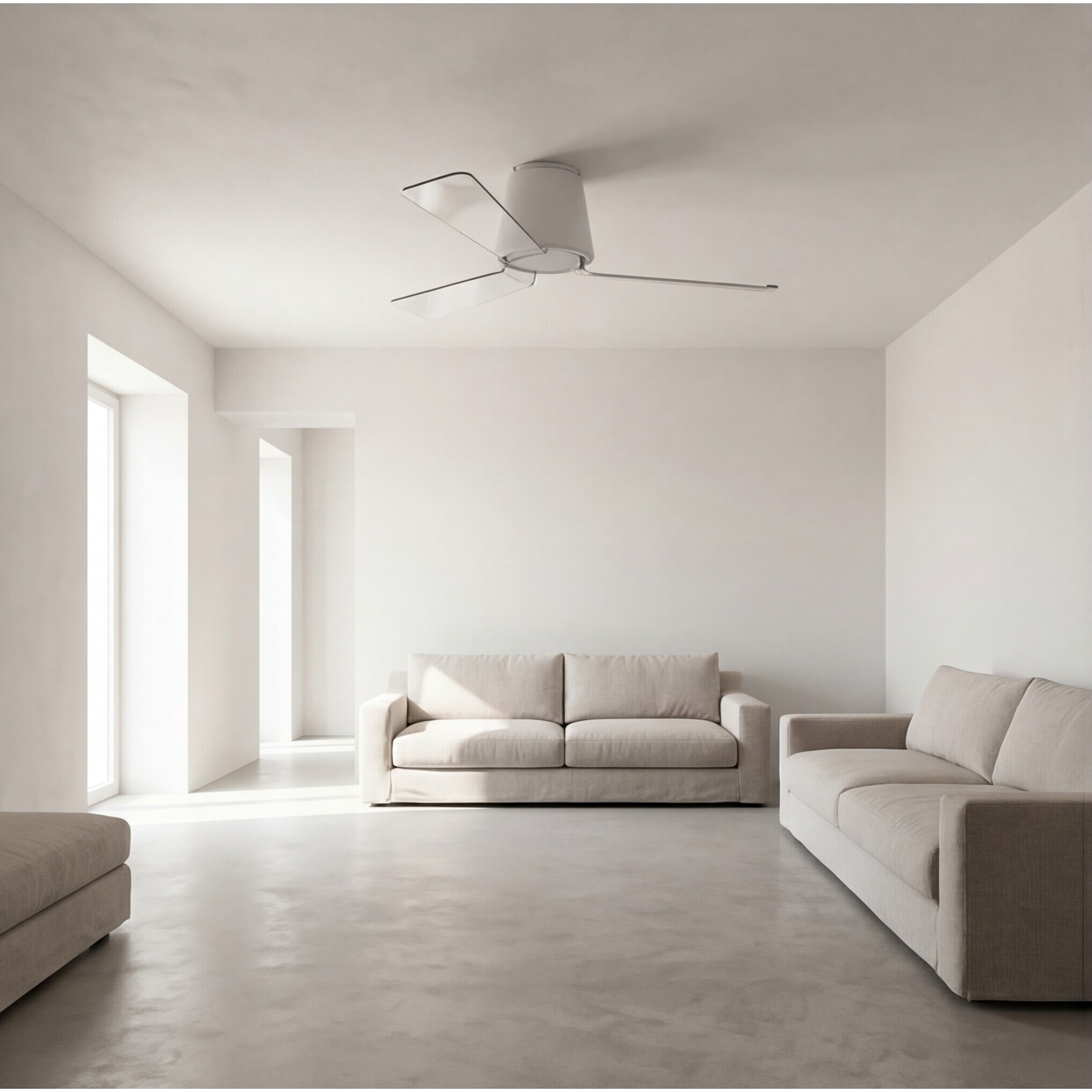 Forlight Ventilador IP44 Garbí LED 18.8W 3000K Blanco Transparente 886lm